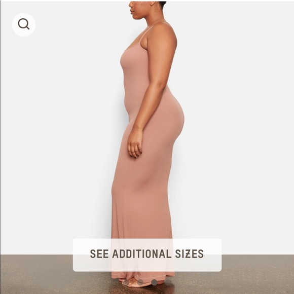 SKIMS Soft Lounge Long Slip Dress Rose Clay - Picture 2 of 4